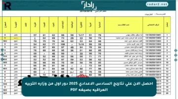احصل الآن على نتائج السادس الإعدادي 2025 دور أول من وزارة التربية العراقية بصيغة PDF